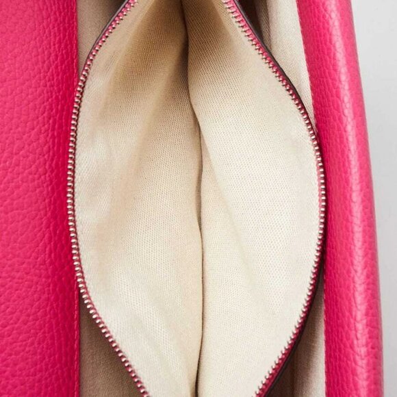 Gucci Rosa Pebbled Leather GUCCIFY Pearl Embellished Dionysus Small Shoulder Bag - Picture 11 of 12